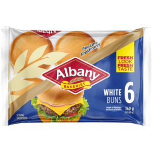 Albany Superior White Buns 6 Pack