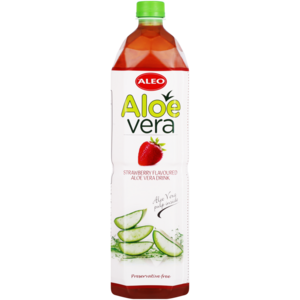ALEO Strawberry Flavour Aloe Vera Drink 1.5L