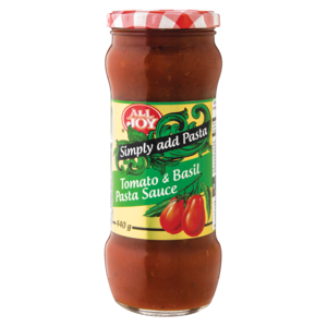 All Joy Tomato & Basil Pasta Sauce 440g