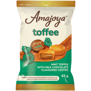 Amajoya Mint Toffee with Milk Chocolate Flavoured Centre 63g