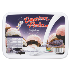 American Parlor Neapolitan Flavoured Ice Cream Tub 2L