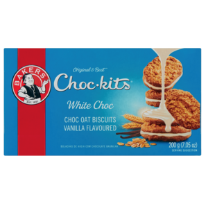 Bakers Choc-kits Vanilla Flavoured Oat Biscuits 200g