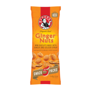 Bakers Ginger Nuts Mini Ginger & Golden Syrup Flavoured Biscuits 5 x 40g