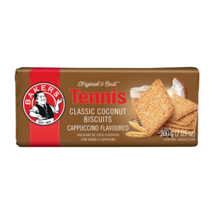 Bakers Tennis Cappuccino Flavoured Classic Coconut Biscuits 200g
