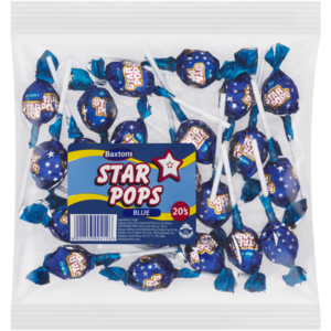 Baxtons Blue Star Pops 20 Pack