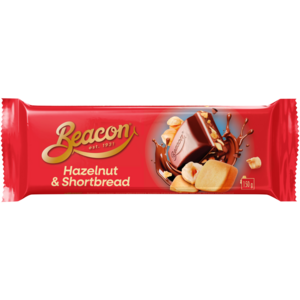 Beacon Hazelnut & Shortbread Chocolate Slab 150g
