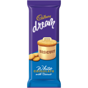 Cadbury Dream Biscuit White Chocolate Slab 80g