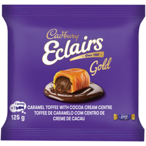 Cadbury Eclairs Caramel Toffee with Cocoa Cream 125g