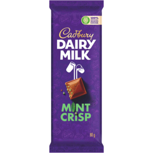 Cadbury Dairy Milk Mint Crisp Chocolate Slab 80g