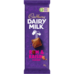 Cadbury Dairy Milk Rum & Raisin Chocolate Slab 80g