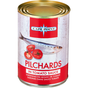 Cape Point Pilchards In Tomato Sauce 400g