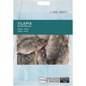 Cape Point Frozen Whole Round Tilapia Fish 2kg