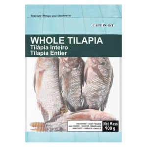 Cape Point Frozen Whole Tilapia 900g
