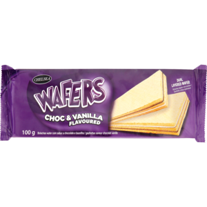 Chelsea Choc & Vanilla Flavoured Wafers 100g