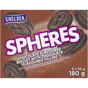 Chelsea Spheres Chocolate Flavoured Biscuit with Chocolate Flavoured Filling 6 x 30g