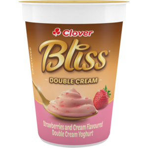 Clover Bliss Strawberry & Cream Double Cream Yoghurt 150g