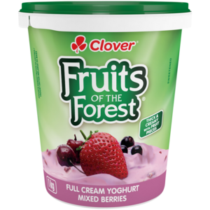 Clover Fruits of the Forest Mixed Berries Full Cream Yoghurt 1kg