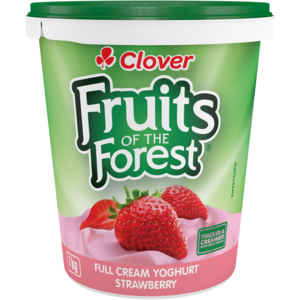 Clover Fruits of the Forest Strawberry Full Cream Yoghurt 1kg