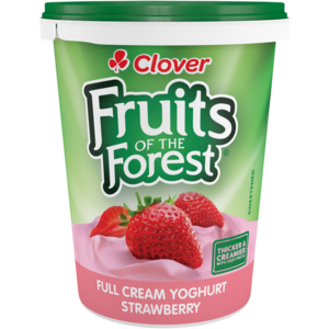 Clover Fruits of the Forest Strawberry Full Cream Yoghurt 500g