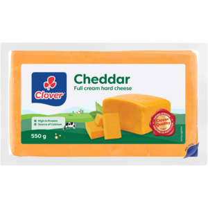Clover Full Cream Hard Cheddar Cheese 550g