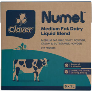 Clover Numel Medium Fat Dairy Liquid Blend 6 x 1L