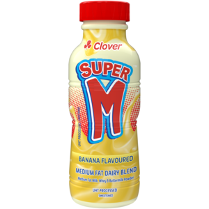Clover Super M Banana Flavoured Medium Fat Dairy Blend 300ml