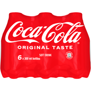 Coca-Cola Original Taste Soft Drink 6 x 300ml