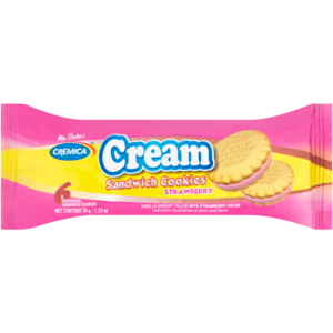 Cremica Strawberry Cream Sandwich Cookies 6 Pack