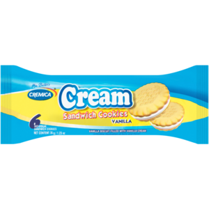 Cremica Vanilla Cream Sandwich Cookies 6 Pack