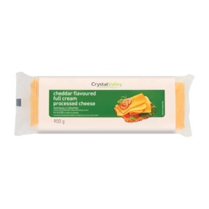 Crystal Valley Processed Cheese Full Cream Cheddar Flavoured 900g