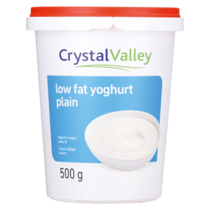 Crystal Valley Plain Low Fat Yoghurt 500g