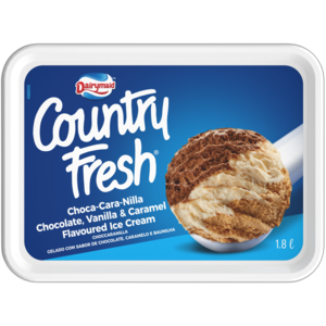 Dairymaid Country Fresh Choca-Cara-Nilla Flavoured Ice Cream 1.8L