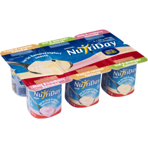 Danone NutriDay Assorted Flavoured Low Fat Smooth Yoghurt 6 x 100g