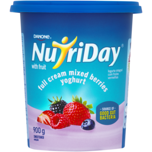 Danone NutriDay Mixed Berries Full Cream Yoghurt with Fruit 900g