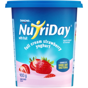 Danone NutriDay Strawberry Full Cream Yoghurt with Fruit 900g