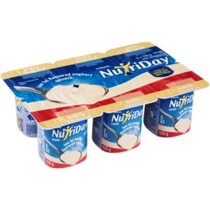 Danone NutriDay Vanilla Flavoured Low Fat Smooth Yoghurt 6 x 100g