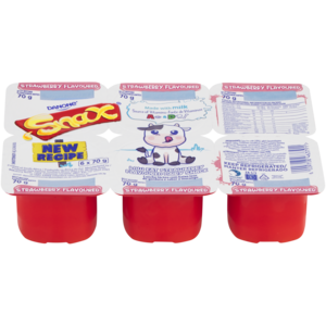 Danone Snax Strawberry Flavoured Low Fat Dairy Snack 6 x 70g
