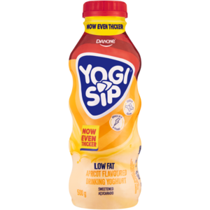 Danone Yogi Sip Apricot Flavoured Low Fat Drinking Yoghurt 500g