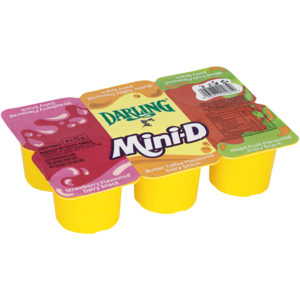 Darling Mini-D Strawberry, Butter Toffee & Mixed Fruit Flavoured Dairy Snack 6 x 75g