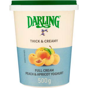 Darling Full Cream Peach & Apricot Yoghurt 500g