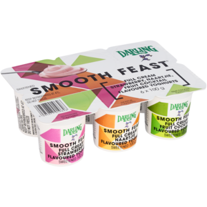 Darling Smooth Feast Assorted Full Cream Yoghurt 6 x 100g