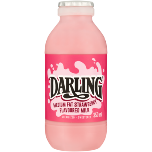 Darling Strawberry Flavoured Medium Fat Milk 350ml