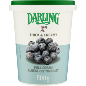 Darling Thick & Creamy Blueberry Full Cream Yoghurt 500g