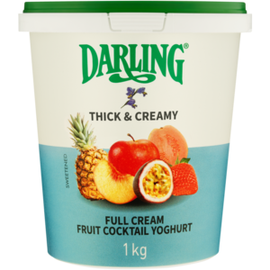 Darling Thick & Creamy Fruit Cocktail Full Cream Yoghurt 1kg