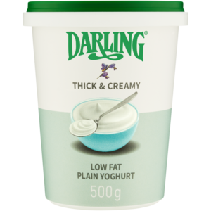 Darling Thick & Creamy Plain Low Fat Yoghurt 500g