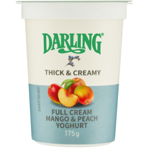 Darling Thick & Creamy Mango & Peach Full Cream Yoghurt 175g
