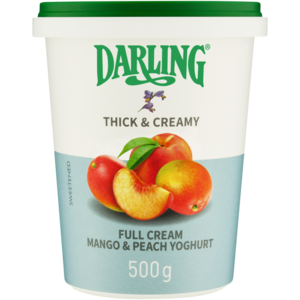 Darling Thick & Creamy Mango & Peach Full Cream Yoghurt 500g