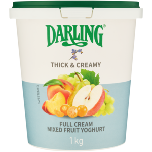 Darling Thick & Creamy Mixed Fruit Full Cream Yoghurt 1kg