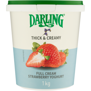 Darling Thick & Creamy Strawberry Full Cream Yoghurt 1kg