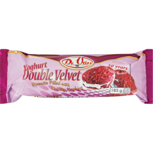 De Vries Double Velvet Biscuits Filled With Velvety Yoghurt 185g